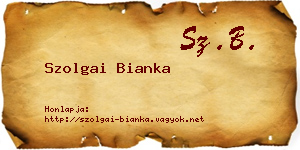 Szolgai Bianka névjegykártya