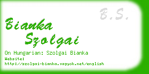 bianka szolgai business card